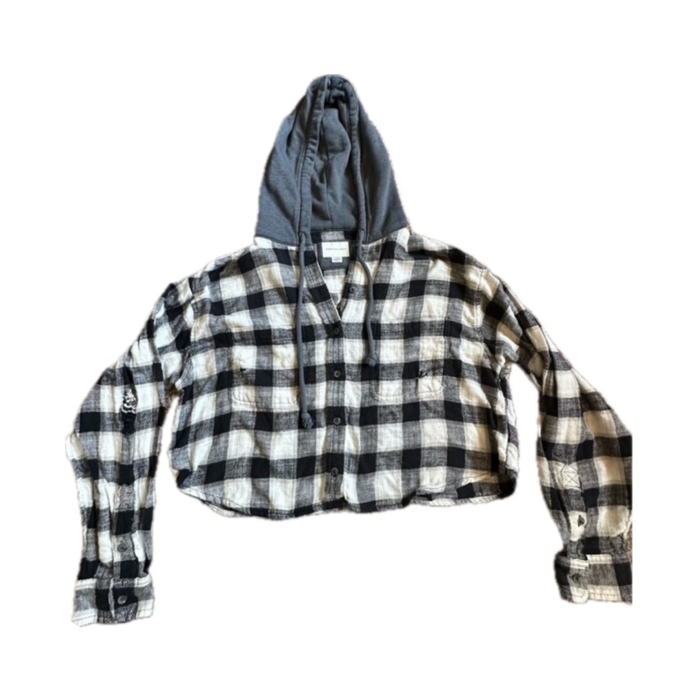 American Eagle Cropped Flannel